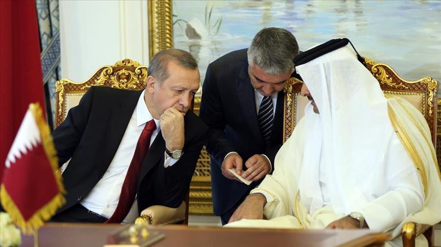 رئيس تركيا رجب طيب أردوغان وتميم بن جمد - صورة أرشيفية